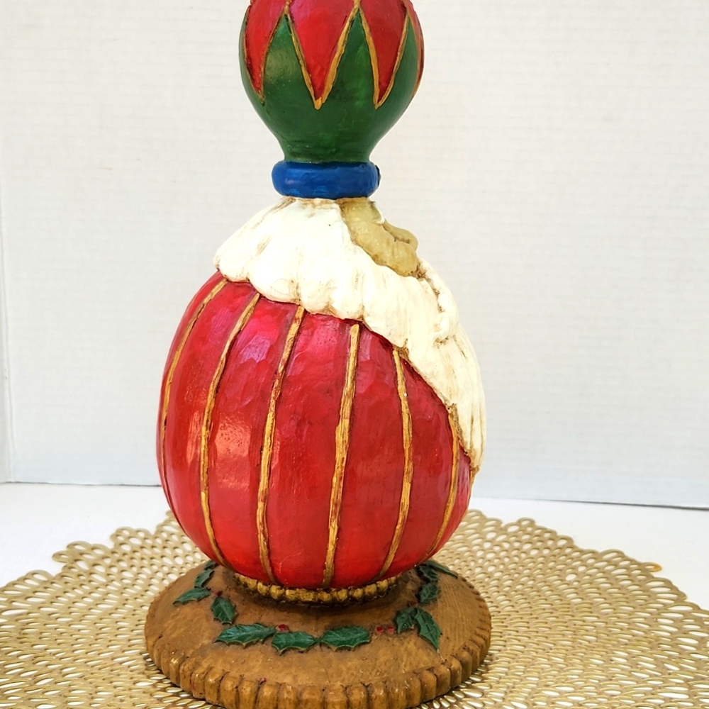 SANTA WHIMSICAL FOLK ART 12" CANDLEHOLDER/FIGURINE - Picture 5 of 9